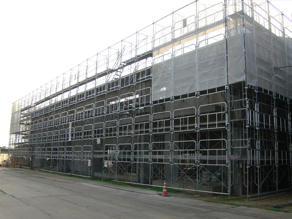 東部架設施工事例・玉造統合小学校新築工事