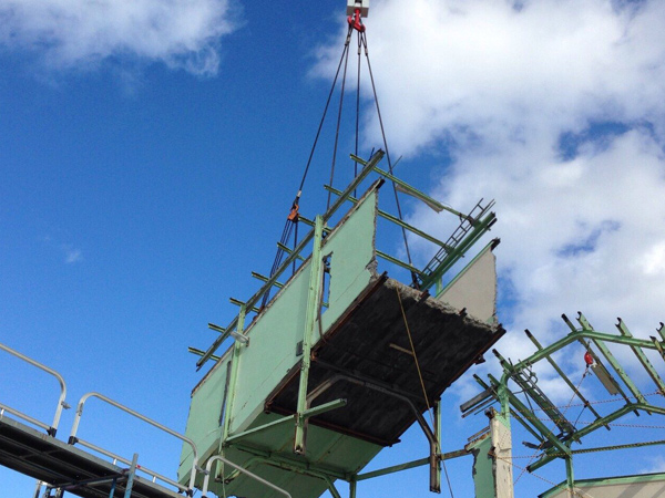 東部架設施工事例・富岡駅構内被災鉄道設備撤去その他工事