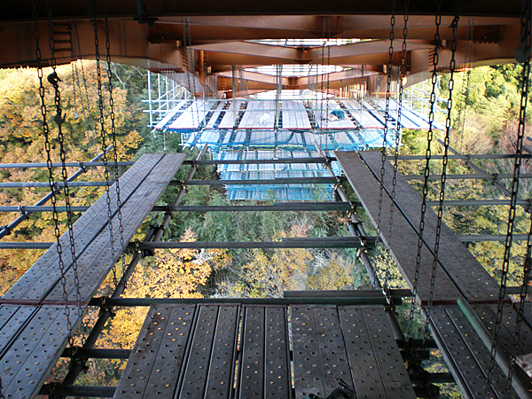 東部架設施工事例・福島 吊り足場