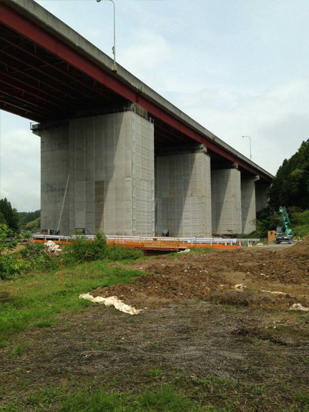 東部架設施工事例・松久須根大橋補強・補修工事